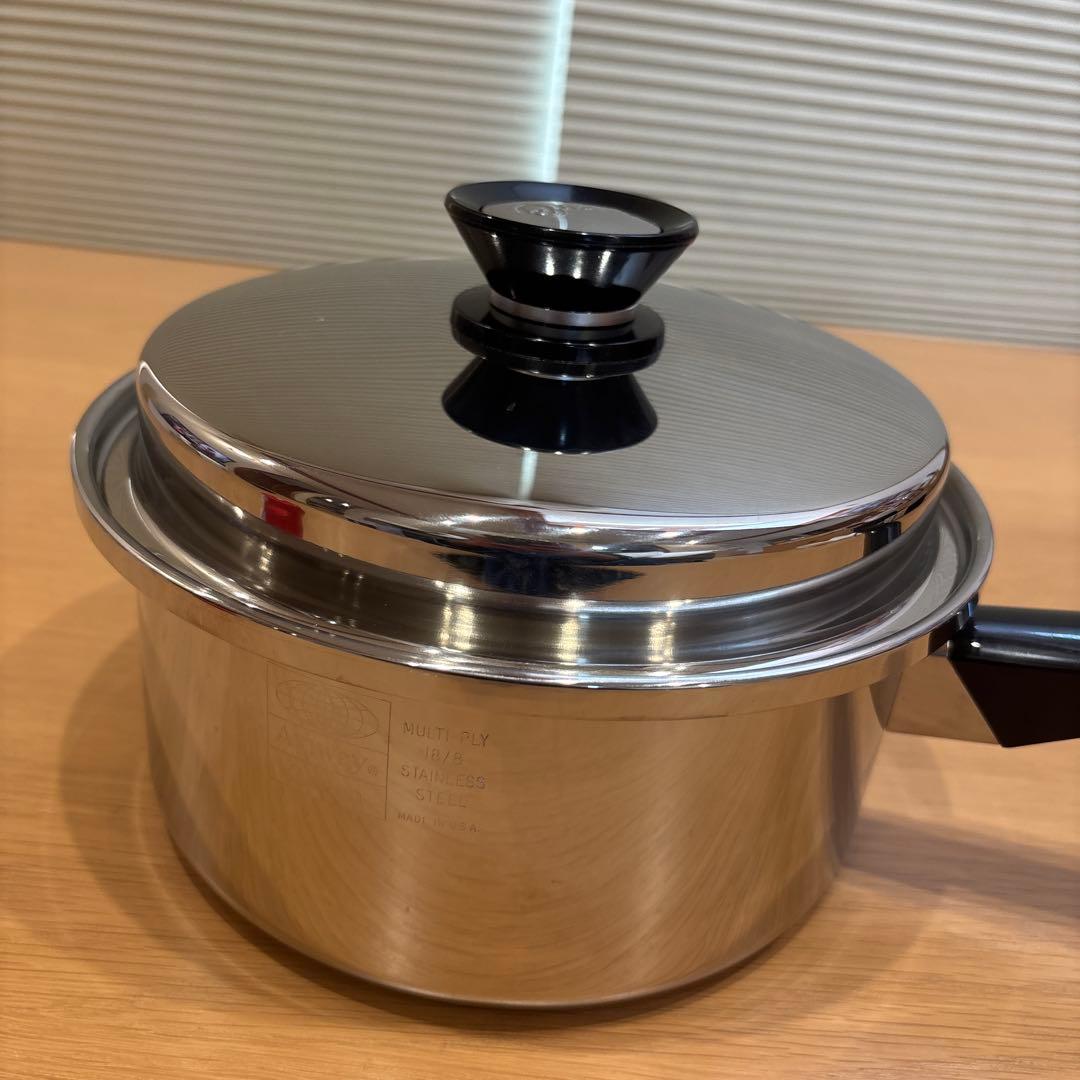 新品　アムウェイ　 Queen 蓋付き　片手鍋　クィーンクック　大ソースパン