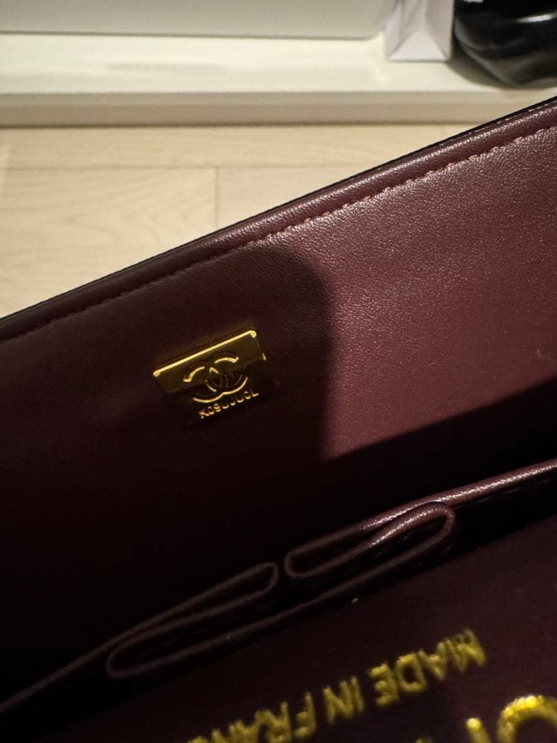 CHANEL ノベルティ　マトラッセ風ハンドバッグ　キャビアスキン