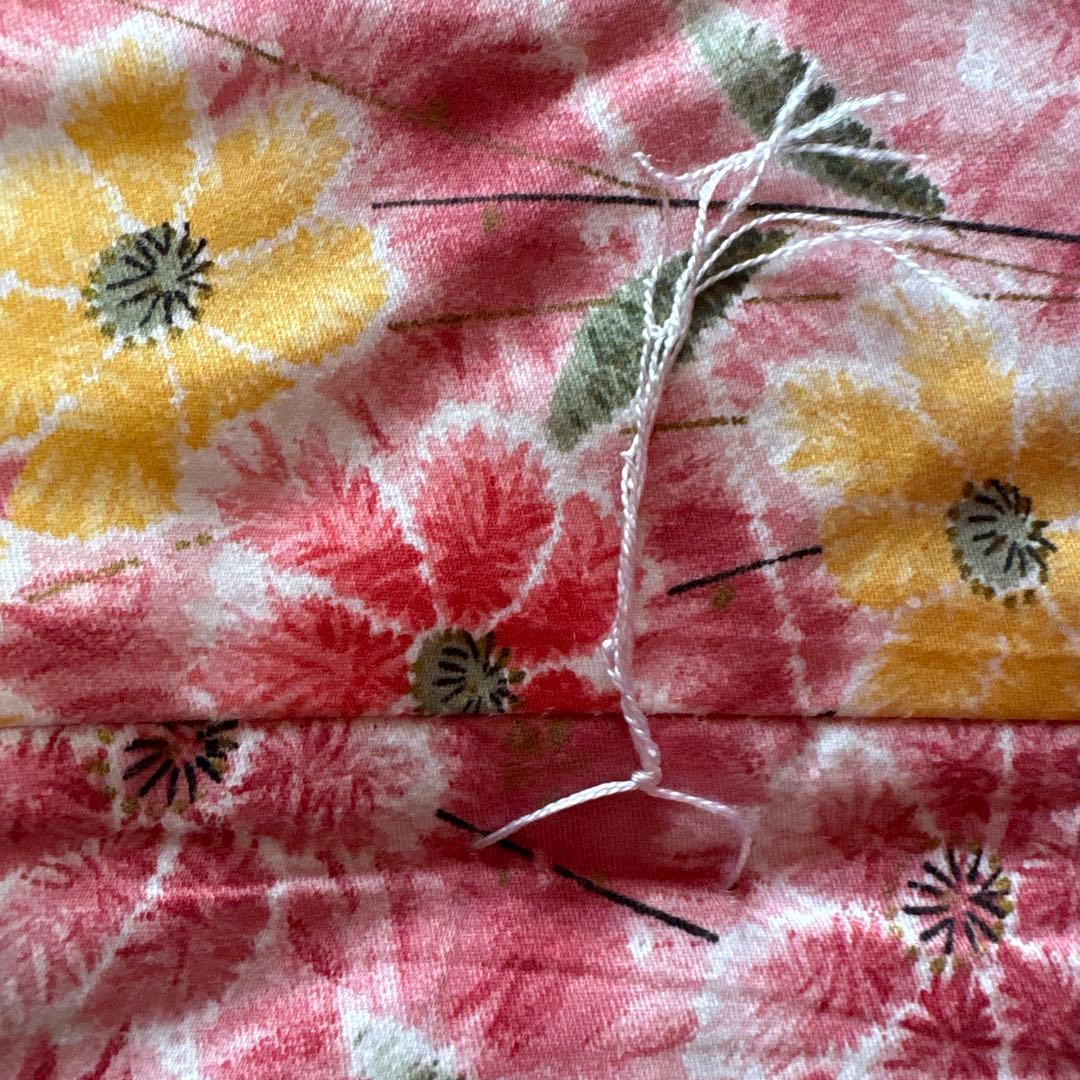 綿組布団　掛け・敷き布団セット（ピンク系）和風レトロ