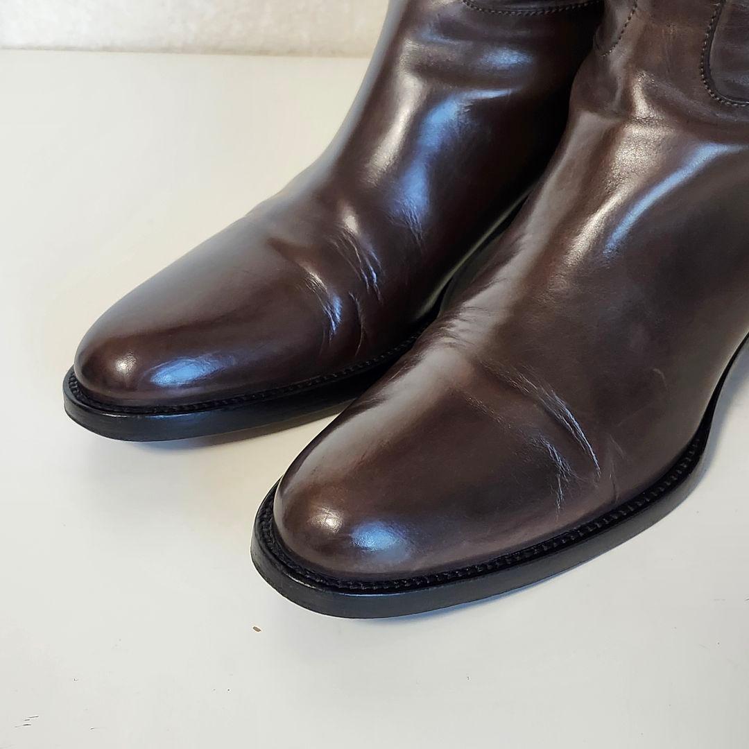 美品 サルトル シングルバックベルト ジョッキーブーツ 36.5 GRIGIO