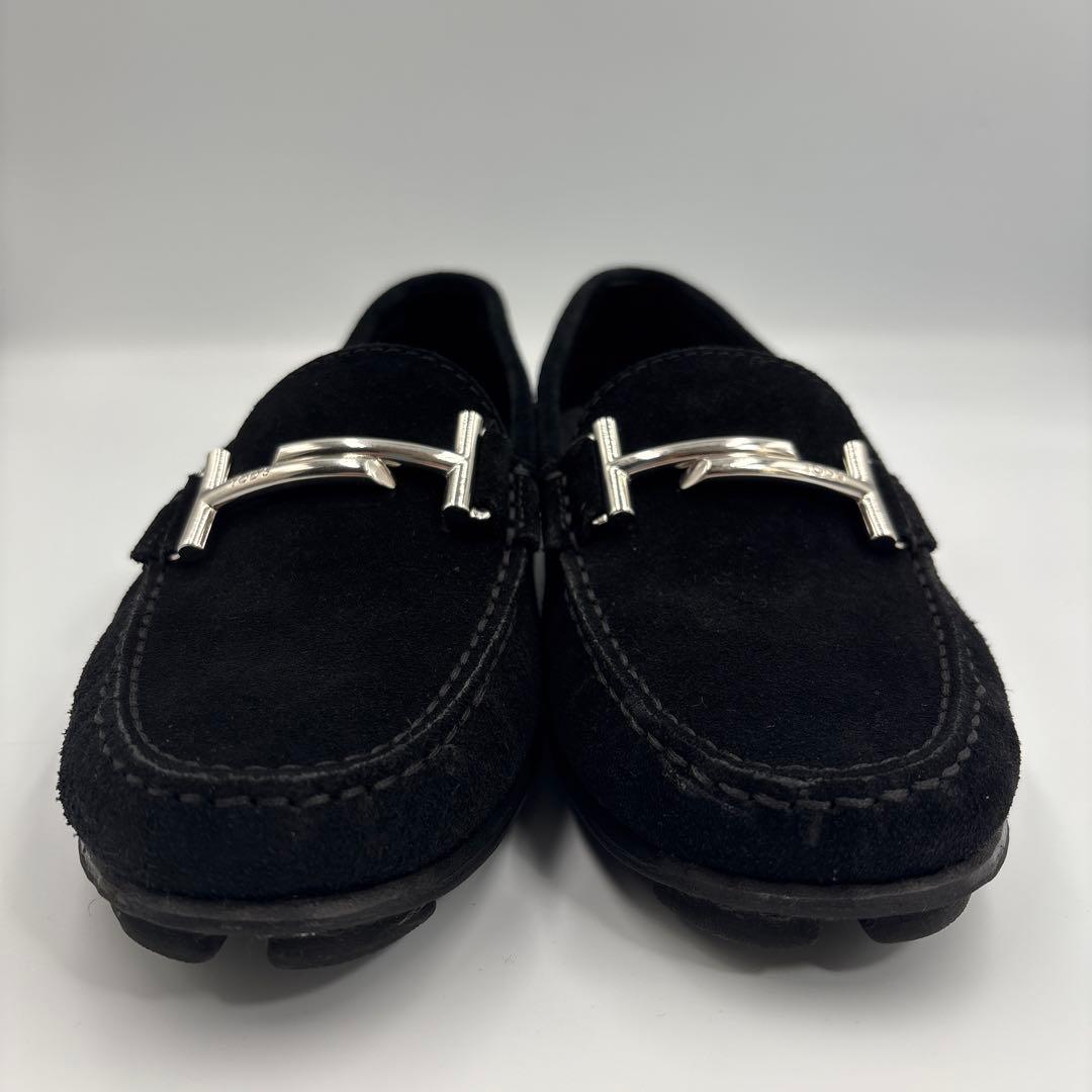 新品級✨TOD'S トッズ　ダブルT ブラック　スエード　ローファー　ビブラム
