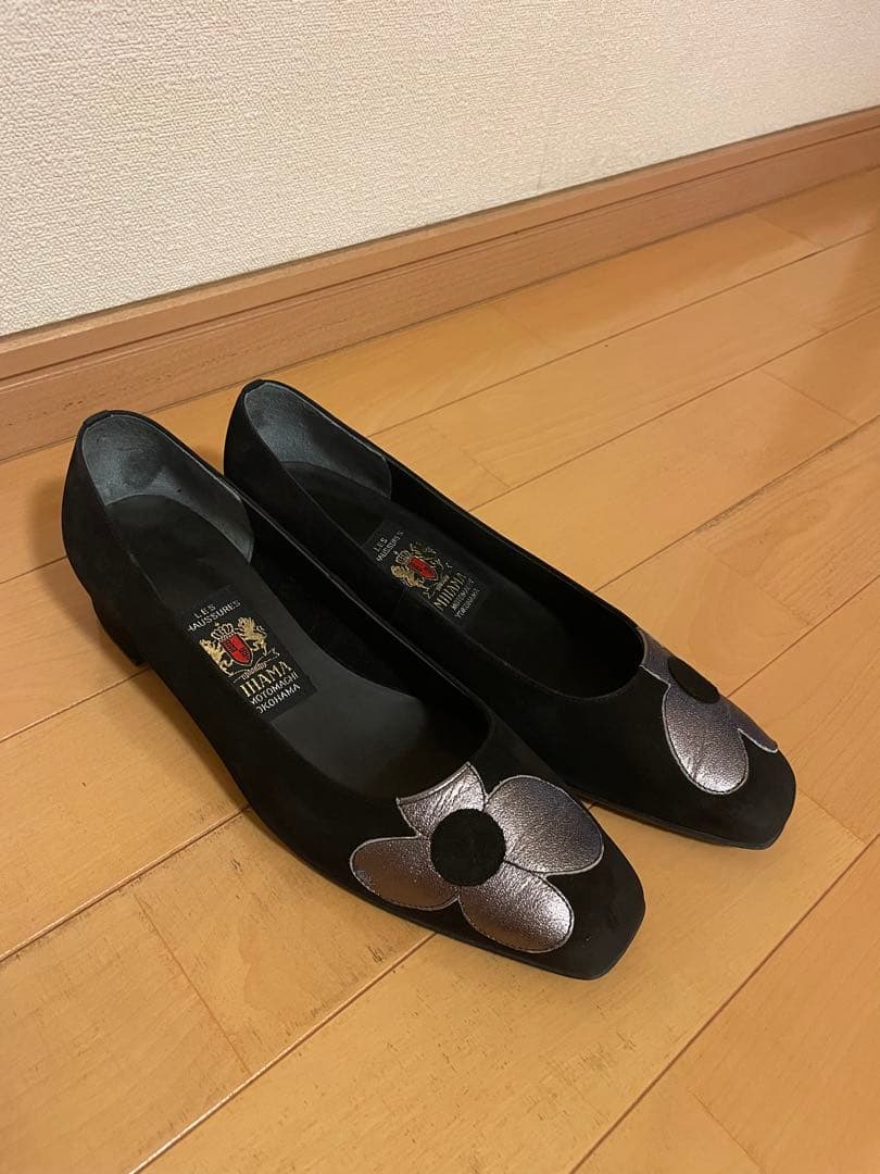 ふかわ　超美品❤️MIHAMA 花モチーフ フラットシューズ