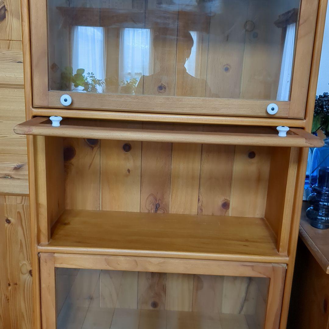 アントステラ　4ドア ガラスブックケース 木製