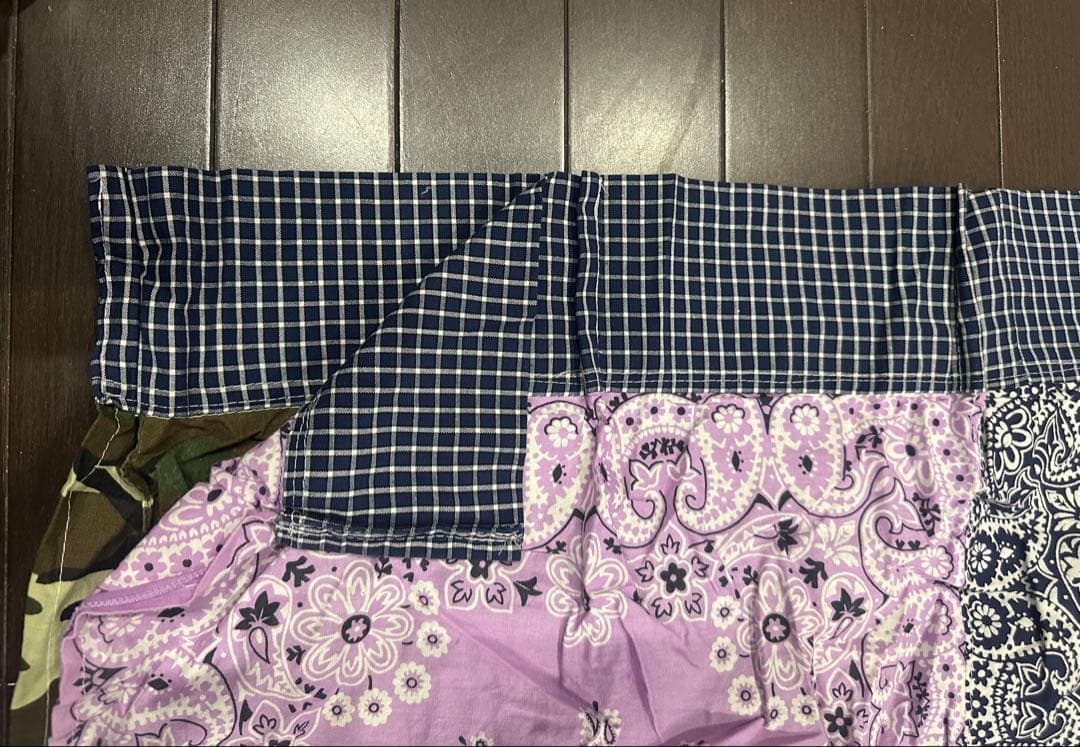 ハンドメイド　ヴィンテージバンダナ　パッチワークカーテン 175×255