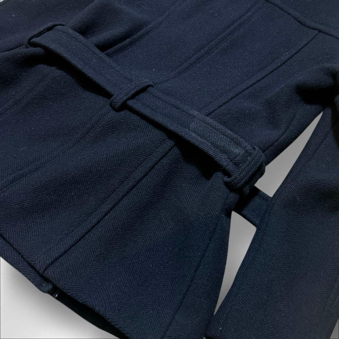 可愛い バーバリーブルーレーベル　コート　ウール　ファー　ベルト　フード　Ｌ