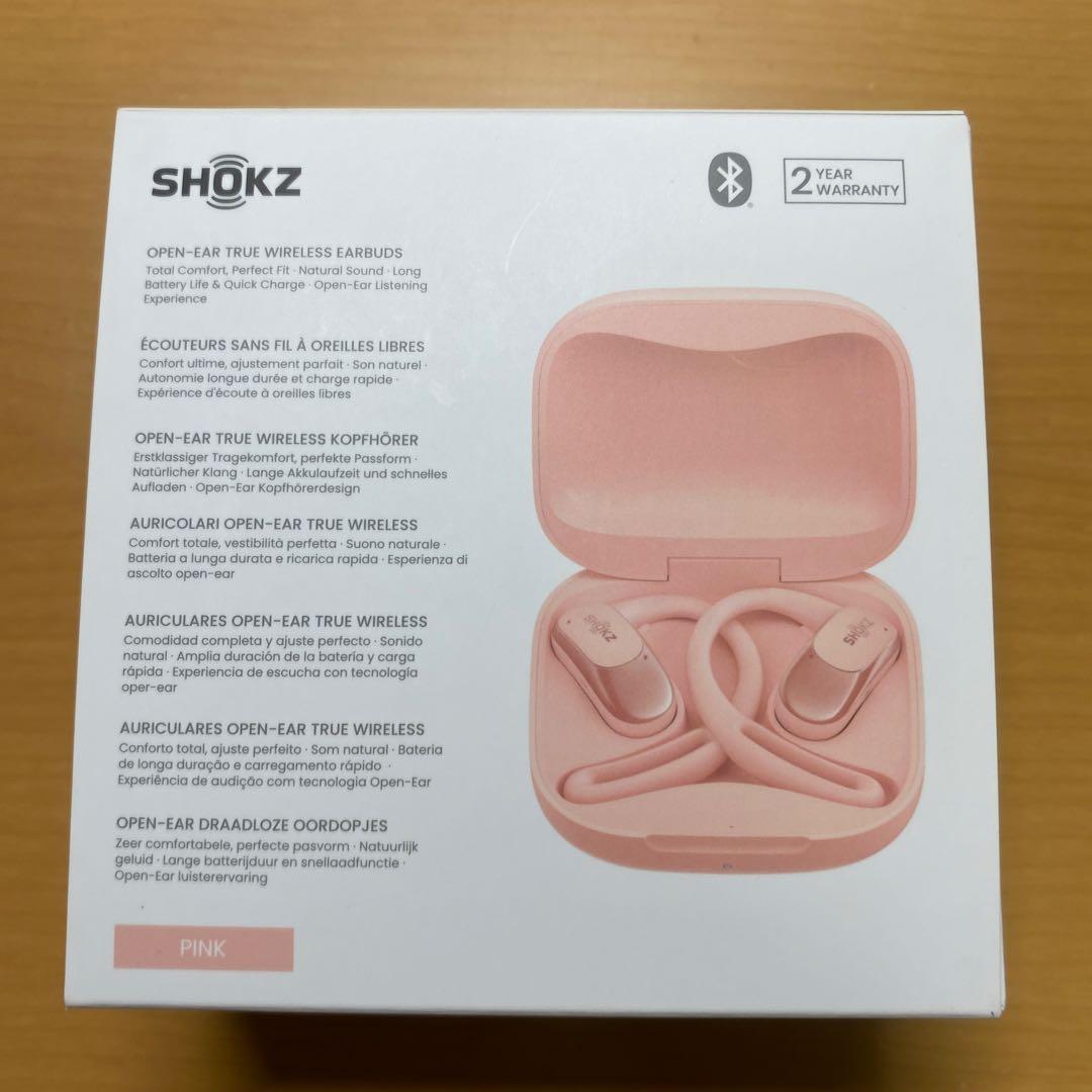 SHOKZ OPENFIT AIR ワイヤレスイヤホン ピンク