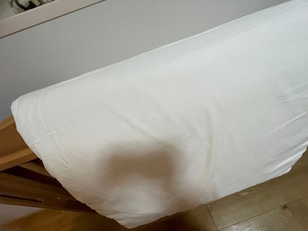 折りたたみベビーベッド 木製ベビーベッド キャスター付き マットレス付き