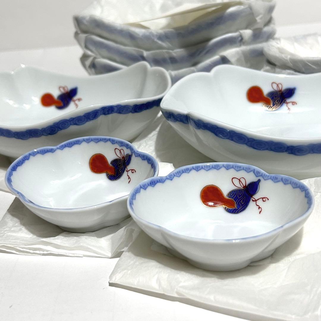 【新品・未使用品】深川製磁 百年庵 六瓢（むびょう）舟形皿 刺身皿 醤油皿