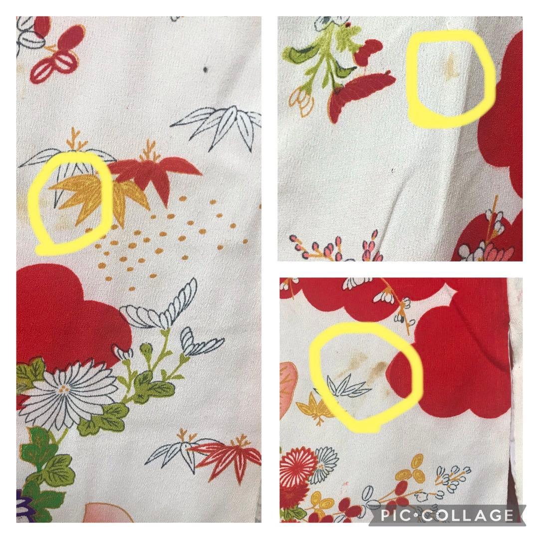 七五三3歳　女の子着物セット　正絹　アンティーク　袖付き羽織　個性的❤️