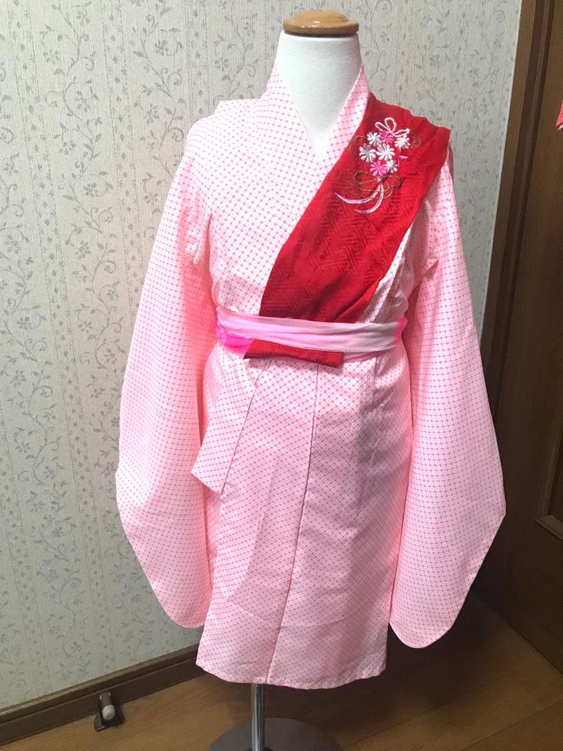 七五三3歳　女の子着物セット　正絹　アンティーク　袖付き羽織　個性的❤️