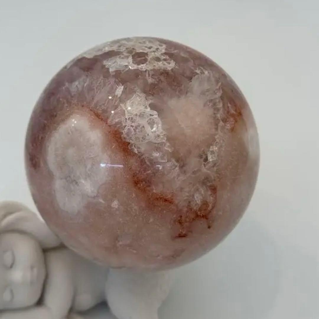 高品質ピンクアメジスト　BIGスフィア　レース　65.76mm