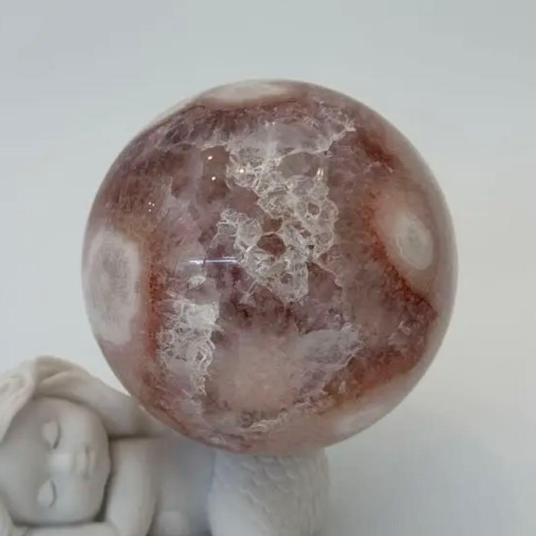 高品質ピンクアメジスト　BIGスフィア　レース　65.76mm