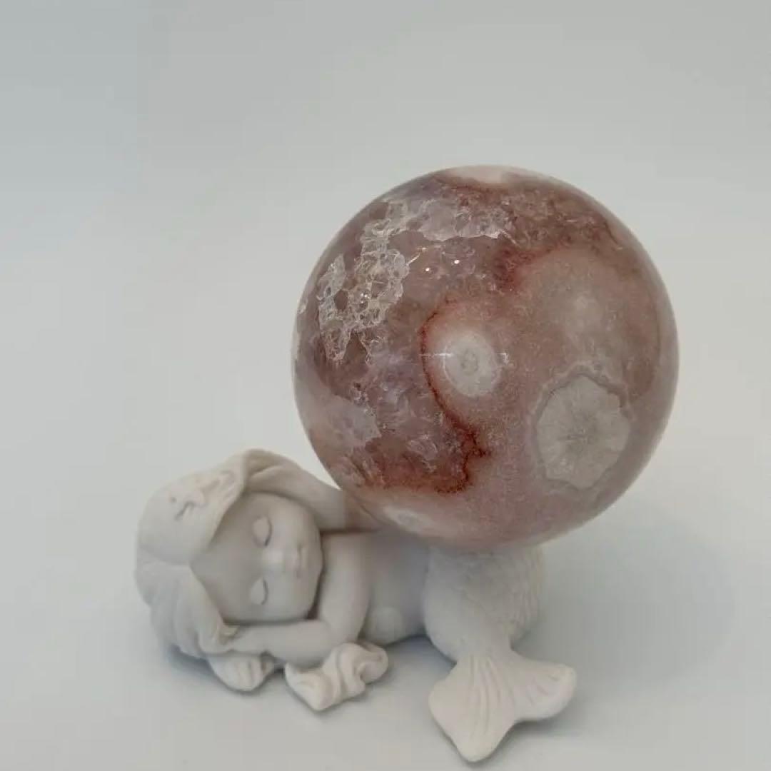 高品質ピンクアメジスト　BIGスフィア　レース　65.76mm