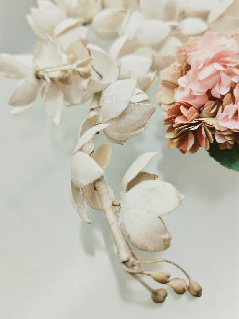 フランスアンティーク✨️大きな布花 ２点＋オマケ付き♡