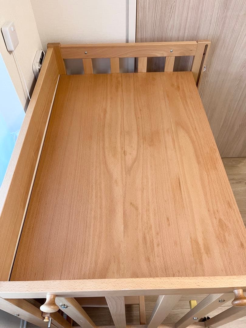 スリーピー　ミニベッド＆デスク　5wayベビーベッド　(ナチュラル)