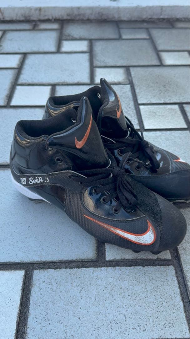 【読売ジャイアンツ選手 実使用スパイク】 NIKE／金具スパイク／27cm