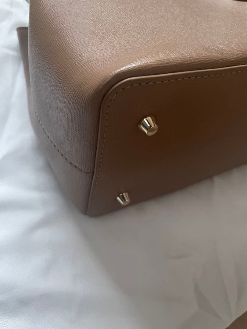 1回使用 FURLA テッサ ショルダーバッグ ハンドバッグ ブラウン トート