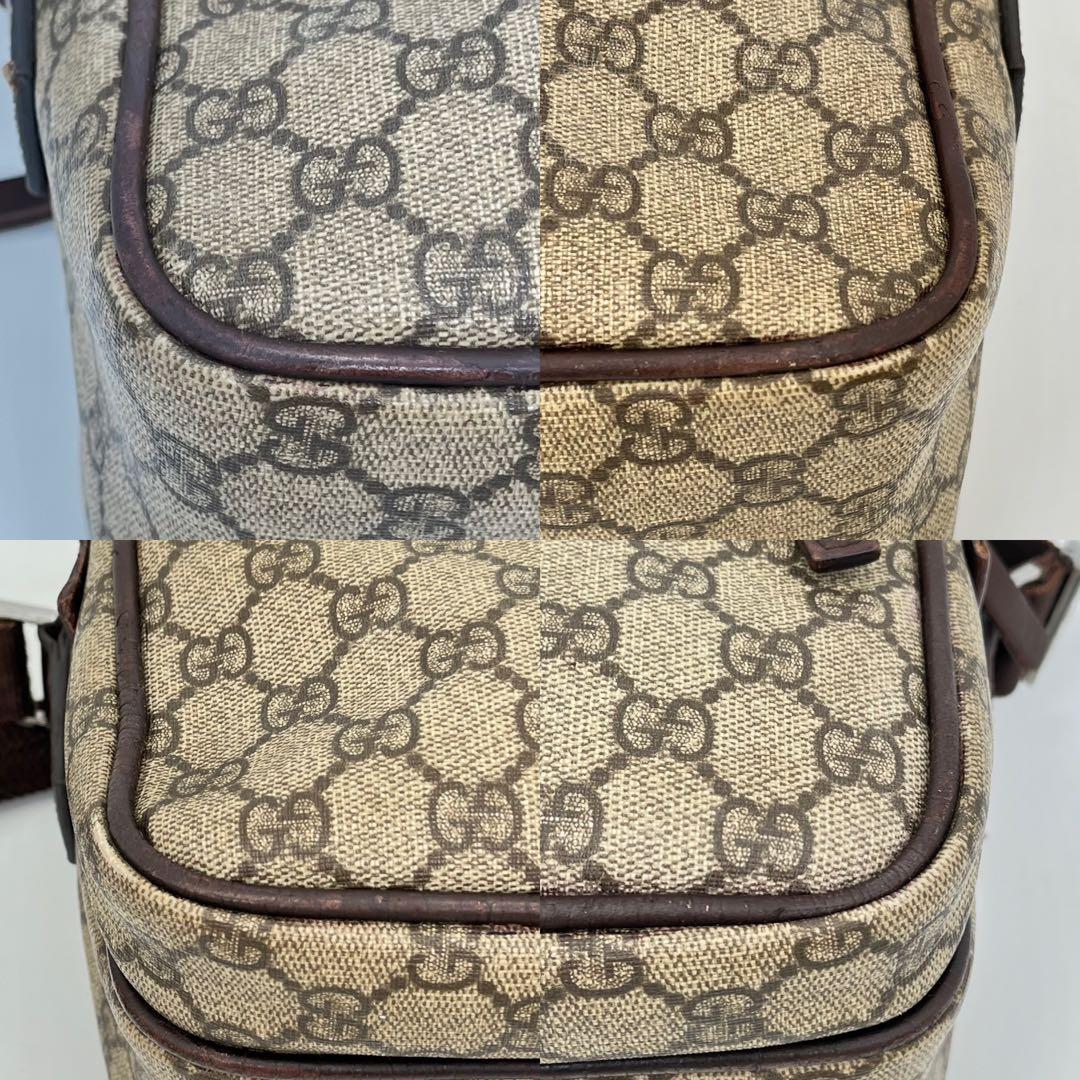 GUCCI ショルダーバッグ カメラバッグ GGスプリーム ロゴ型押し 男女可能