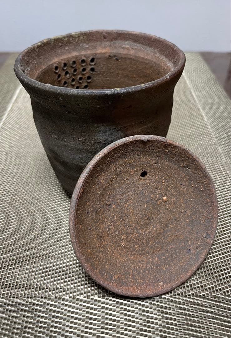 備前焼　茶道具　茶釜　急須　(No.73)