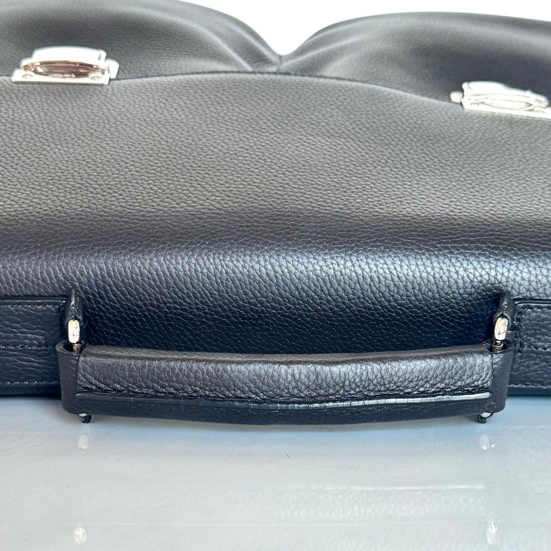 【値引不可】カルティエ　サントス　ビジネスバッグ　レザー　ダークブラウン