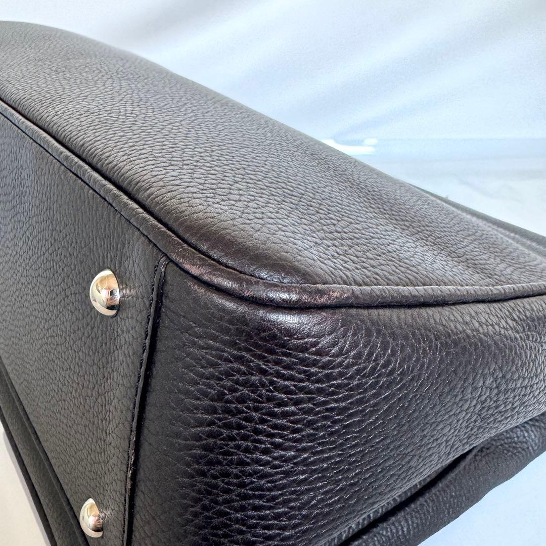 【値引不可】カルティエ　サントス　ビジネスバッグ　レザー　ダークブラウン