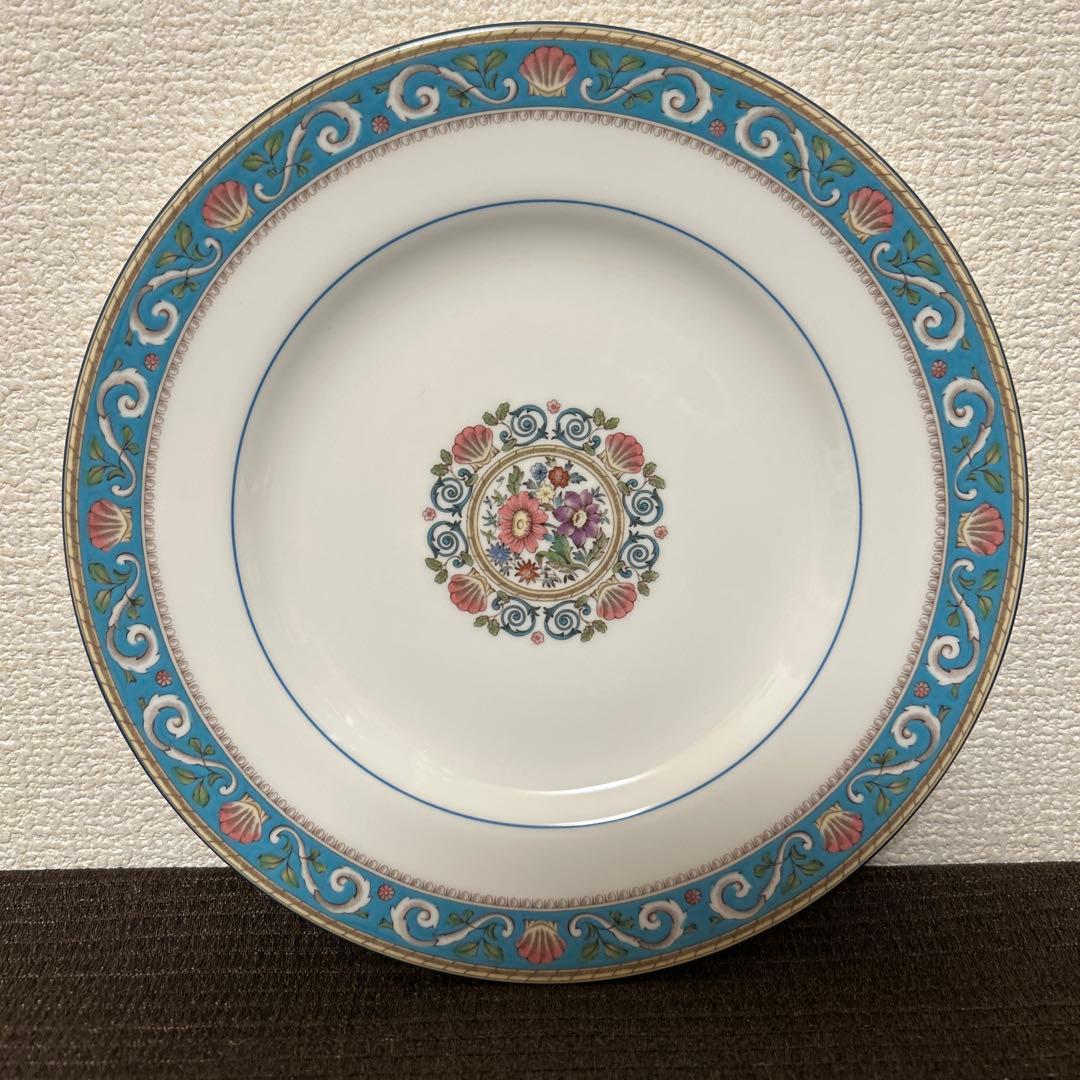 ウェッジウッド　ラニーミード　ターコイズ　デザートプレート　20.5cm