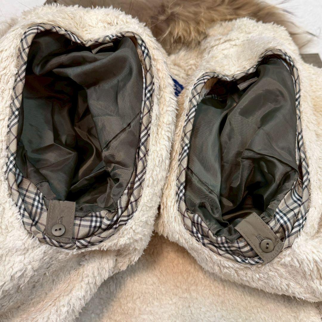 良品 バーバリー モッズコートライナー付き　ファー取り外し　M〜L