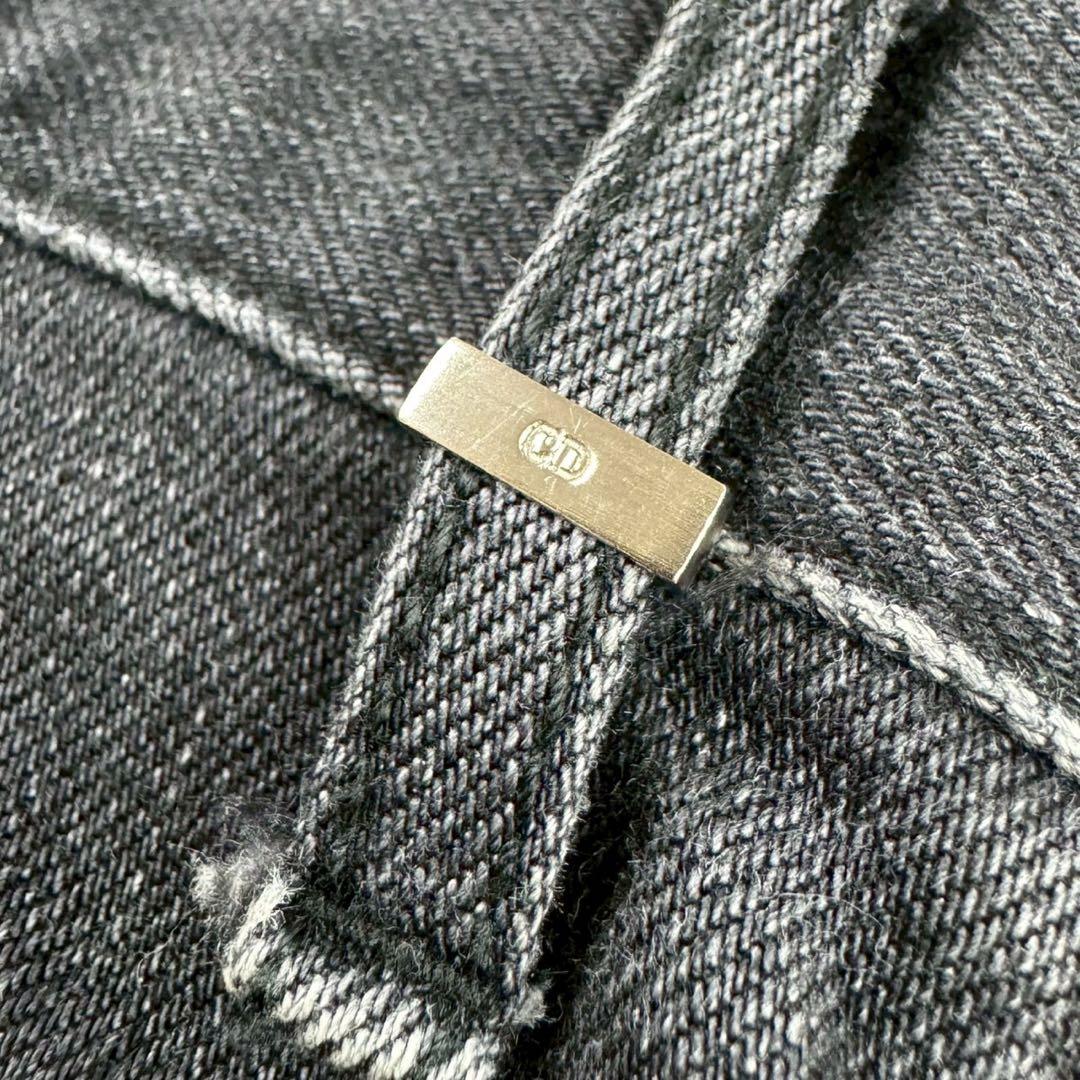 ディオールオム 10aw クリス期 ブラックデニムパンツ サイドライン 26