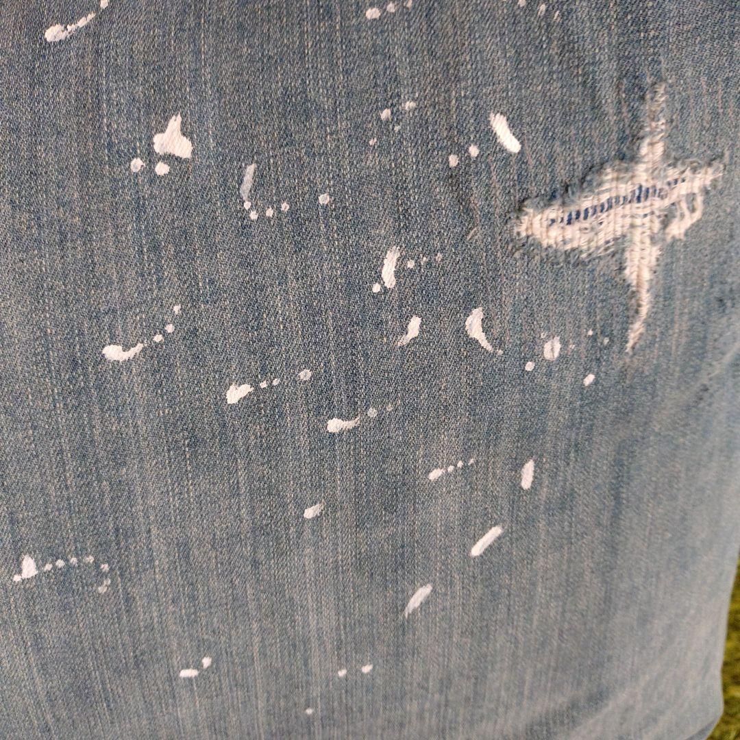 ロデチェア　ダメージデニムカバー １人掛けチェア　リクライニング