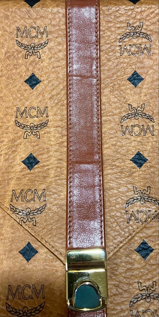 超メルカリ市❗️ MCM ビジネスバッグ ブラウンレザー