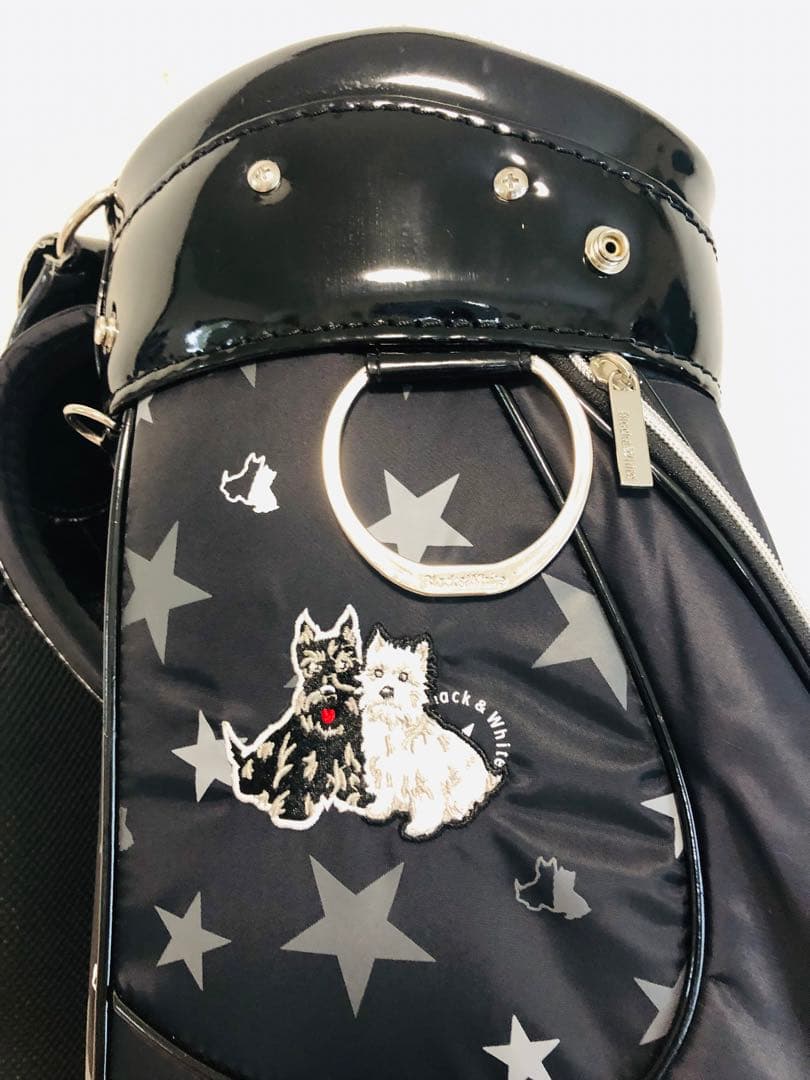 【送料込み】美品　廃盤人気　ブラックアンドホワイト　キャディバッグ