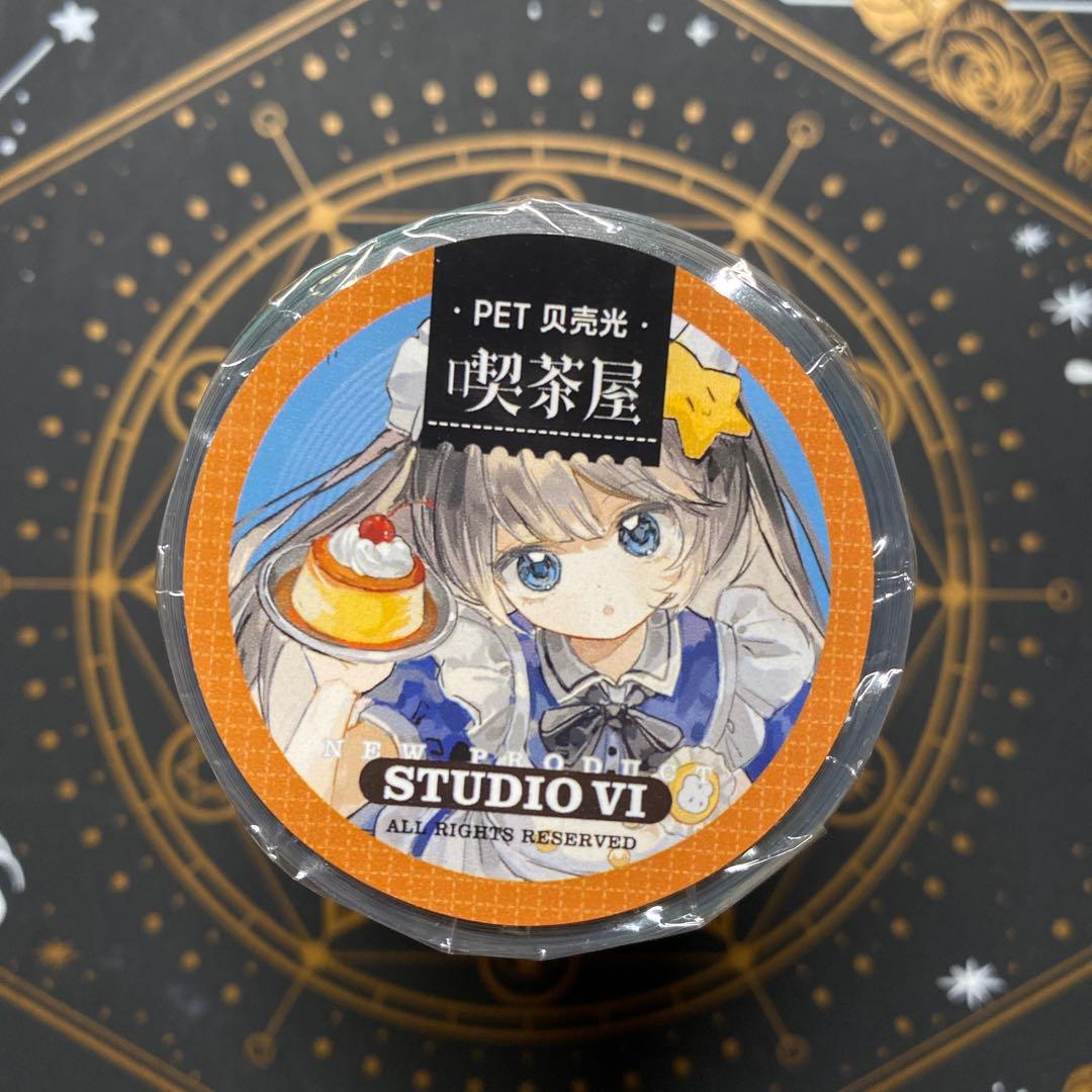 【9455】海外　マステ　3/5/巻　貝殻光マスキングテープ女の子　メイト人物系