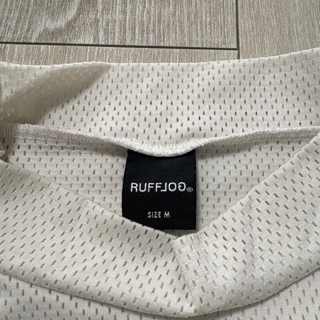 hana　RUFFLOGメッシュモックネック M ホワイト