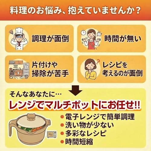 AiS to you 電子レンジ調理 レンジでマルチポット 1台7役 炊く 煮*