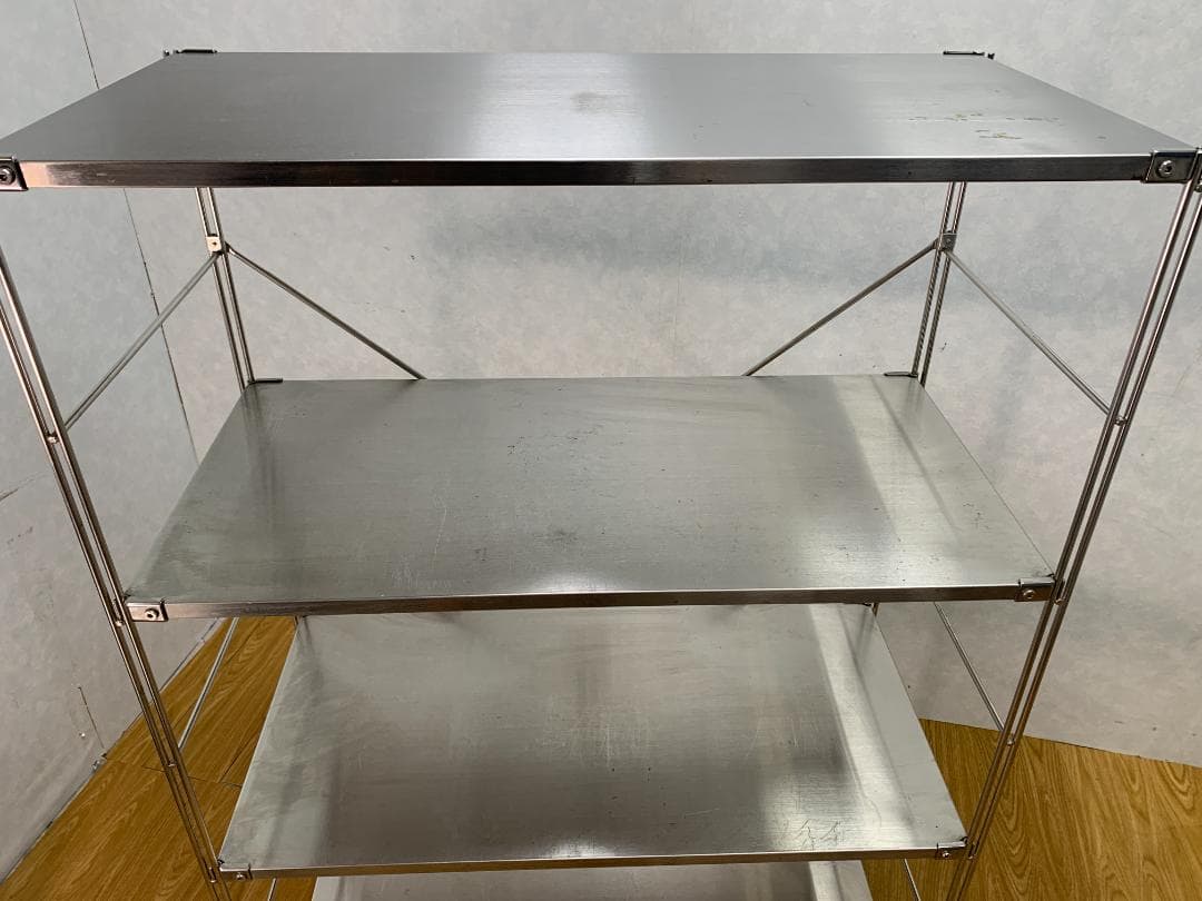 Y☆818 無印良品 ステンレスユニットシェルフ ステンレス棚セット ワイド 中