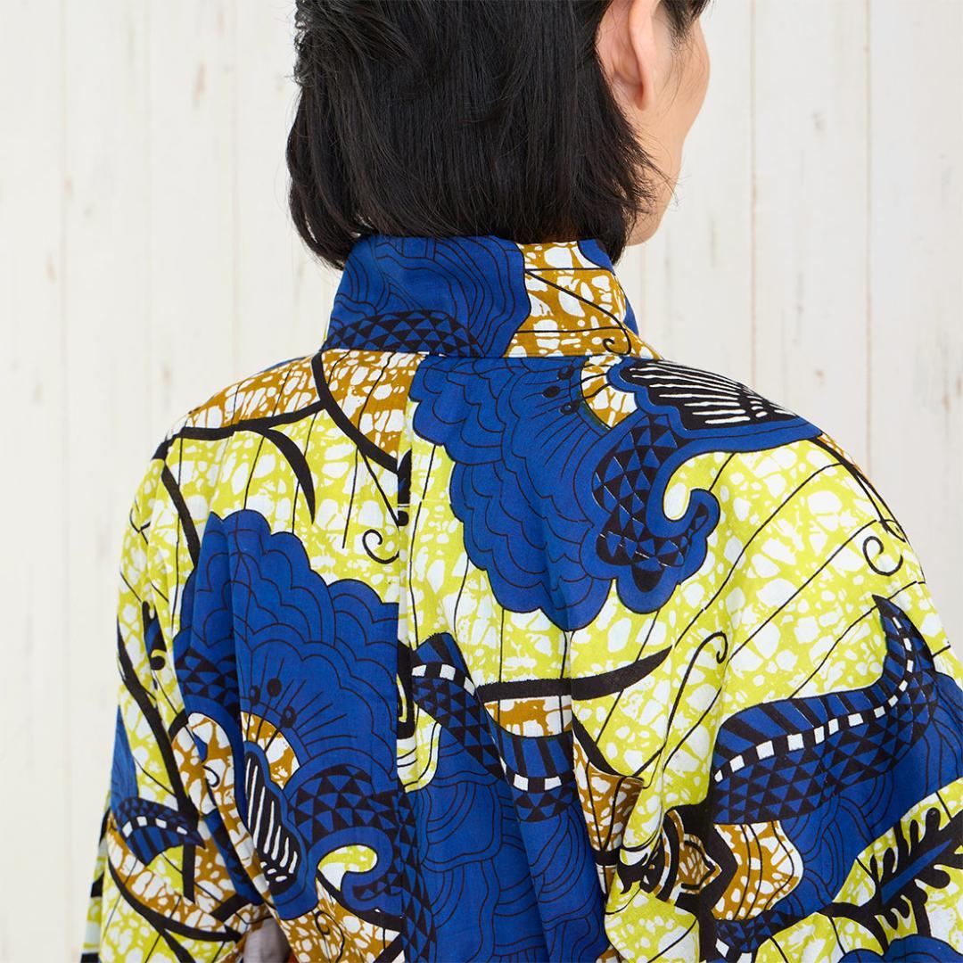 早い者勝ち！浴衣 アフリカンプリント 帯セット 人気デザイン