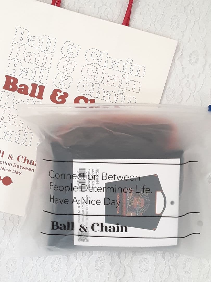ボールアンドチェーン　2個セット　横浜赤レンガ倉庫限定　アイボリー & ネイビー