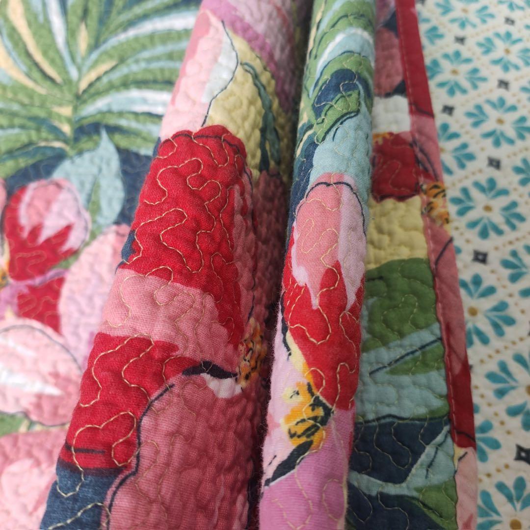 キルトベッドカバー3点セット綿マルチカバー キルティング 641