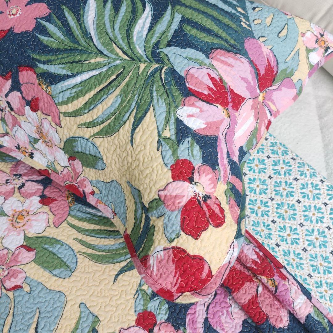 キルトベッドカバー3点セット綿マルチカバー キルティング 641