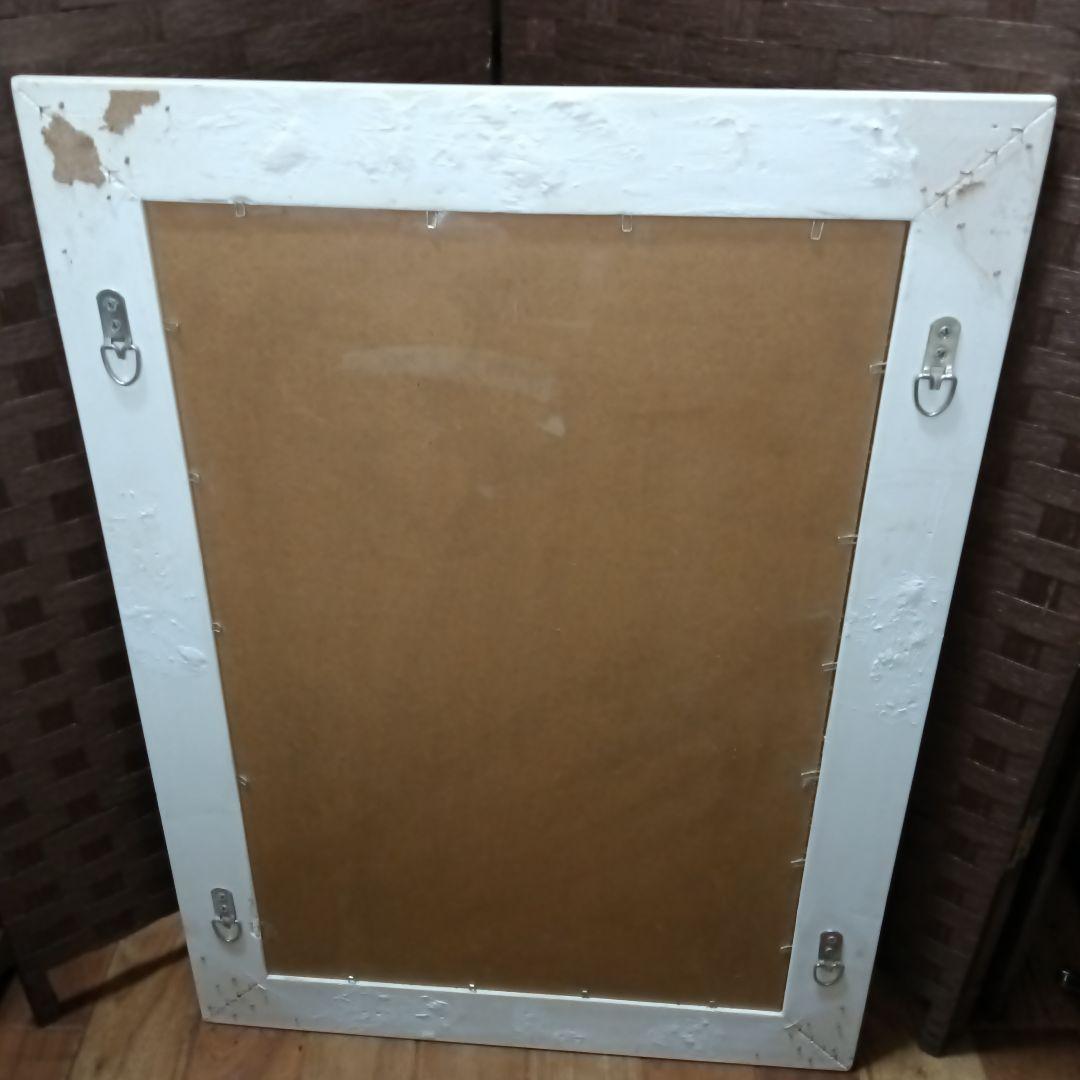 アンティーク ウォールミラー 壁掛け 鏡 シャビー 高級感 姿見 52×72