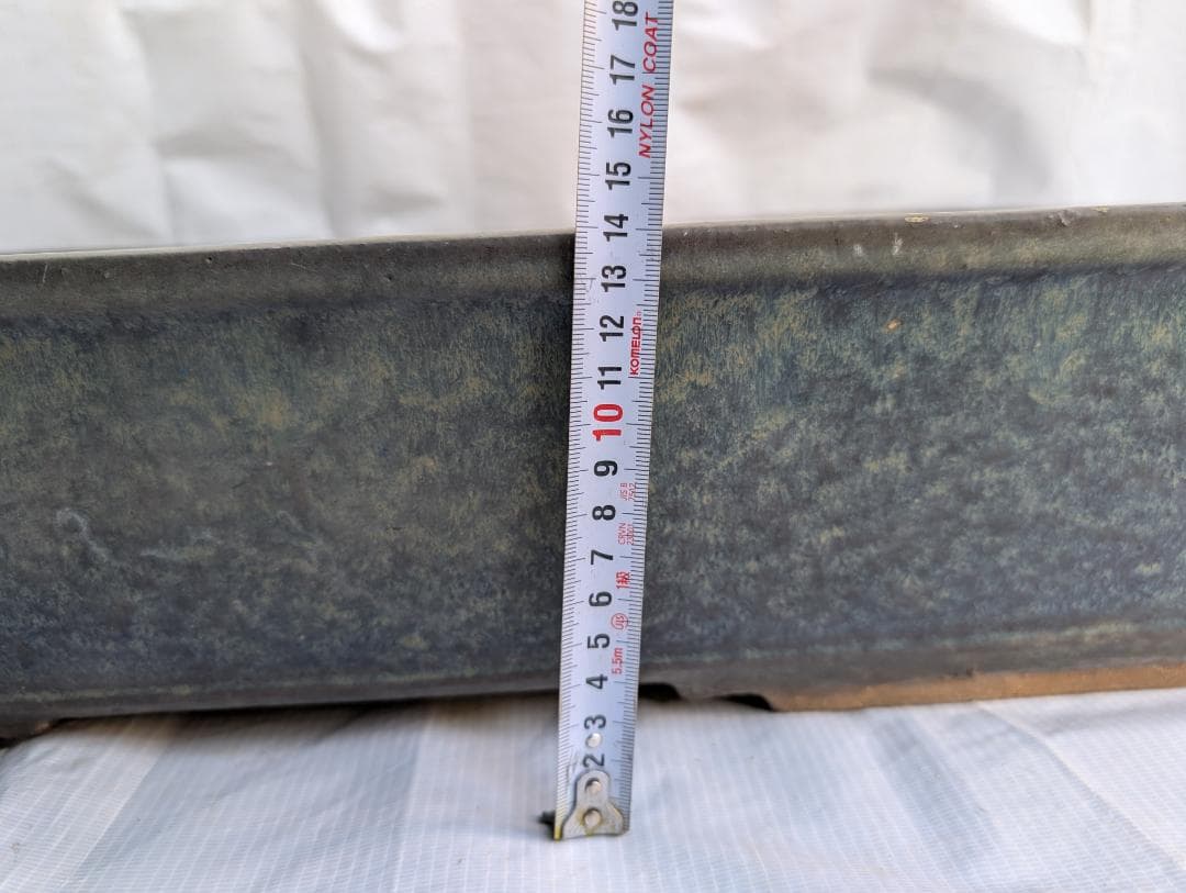 大型 盆栽鉢 65cm 平鉢 彫刻入り 長方形盆栽鉢 匿名配送