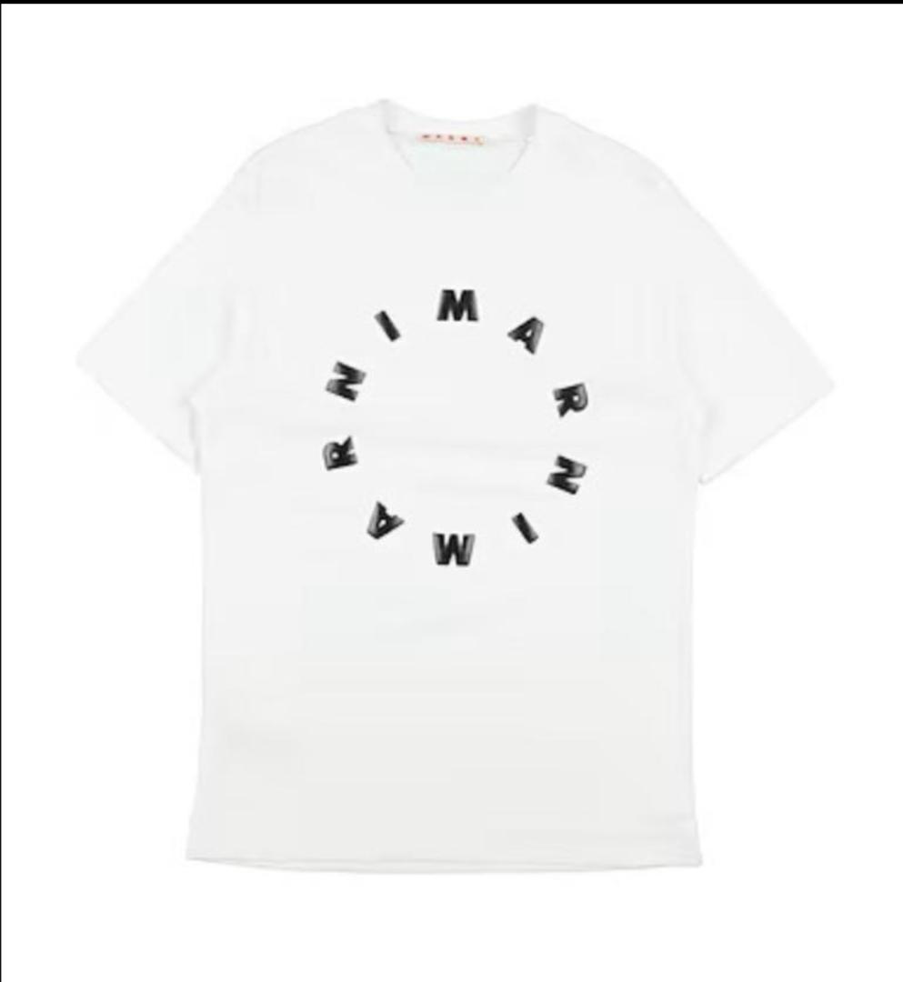 【新品】大人もOK MARNI シャツ 半袖 ロゴ ホワイト 12Y 150cm