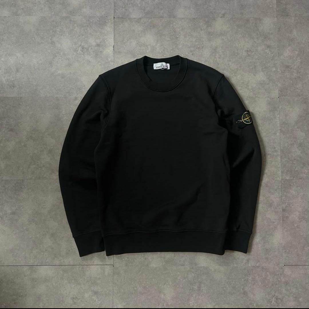 【即完L❗️】stone  スウェットトレーナー　ブラックL 裏起毛❗️