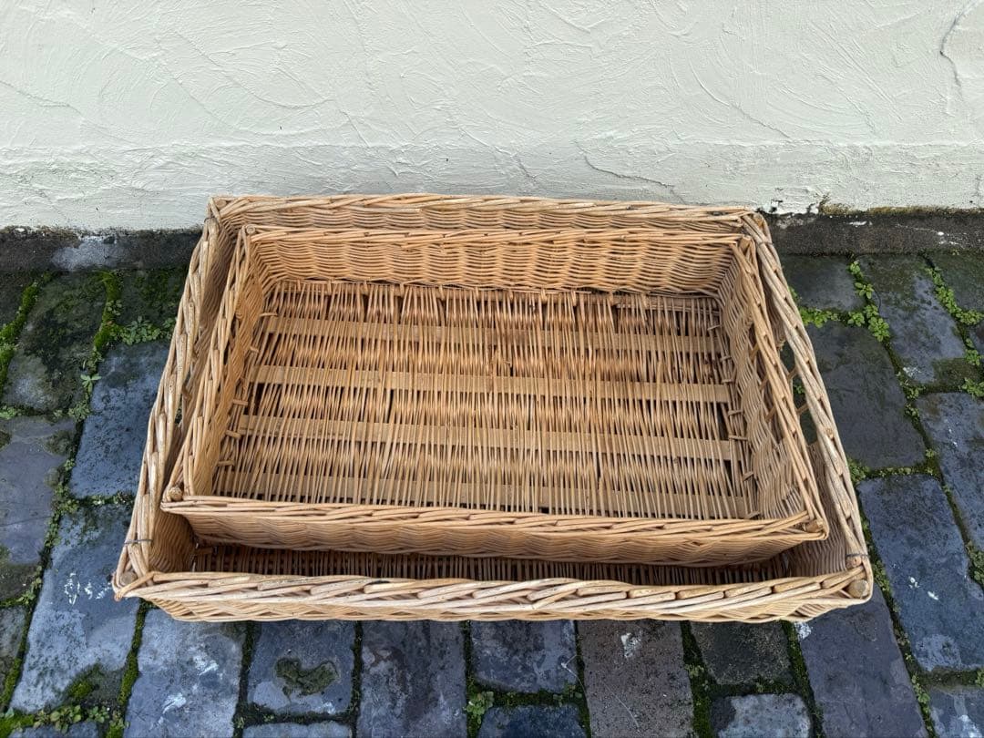 ⭐︎値下げ⭐︎フランスアンティーク　大きなバスケット2個セット