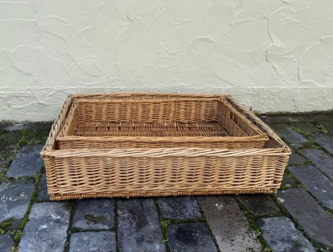 ⭐︎値下げ⭐︎フランスアンティーク　大きなバスケット2個セット