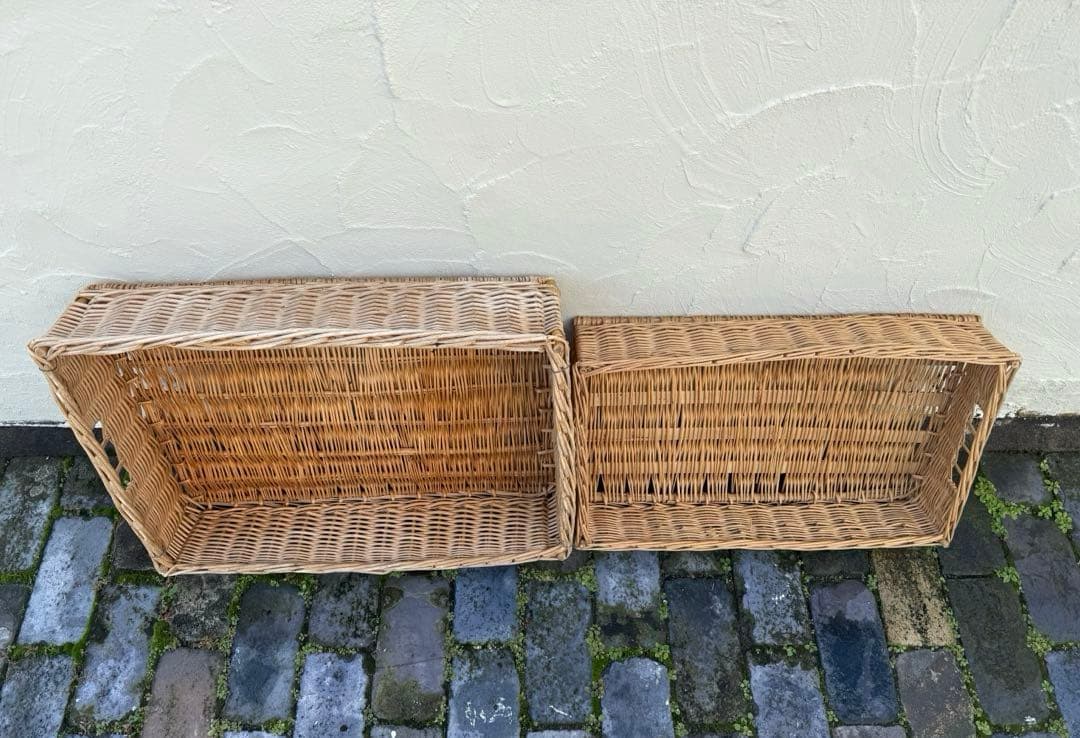 ⭐︎値下げ⭐︎フランスアンティーク　大きなバスケット2個セット