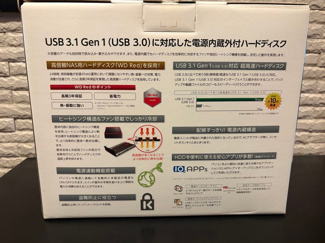 I O DATE ハードディスク　8TB