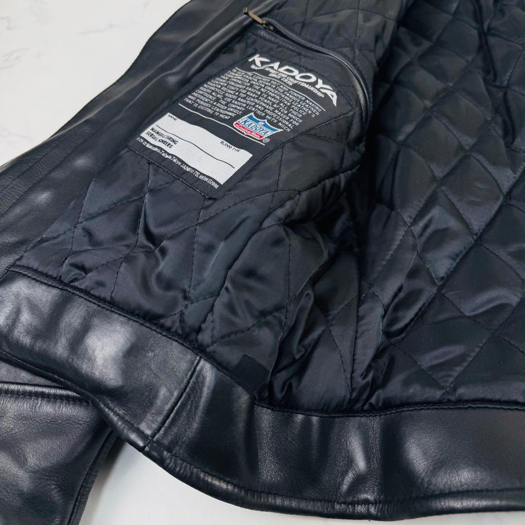 カドヤ　シングルライダース　レザージャケット　牛革