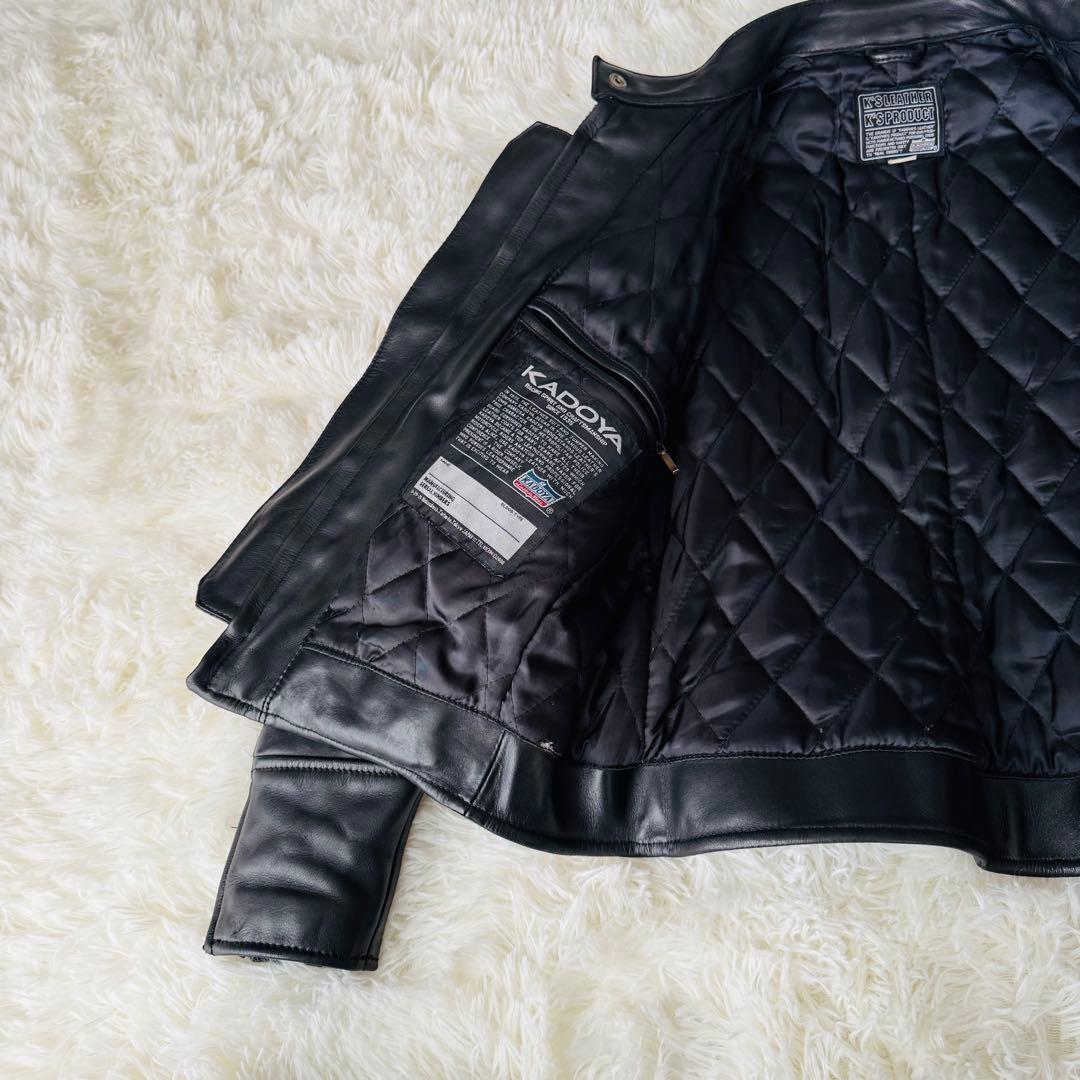 カドヤ　シングルライダース　レザージャケット　牛革