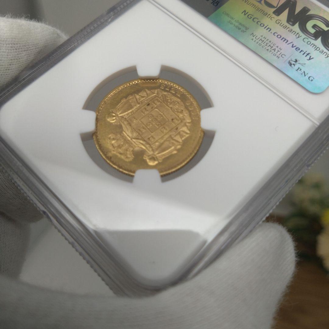 NGC-MS61 金貨 ポルトガル 5000レイス 1889 ルイス1世